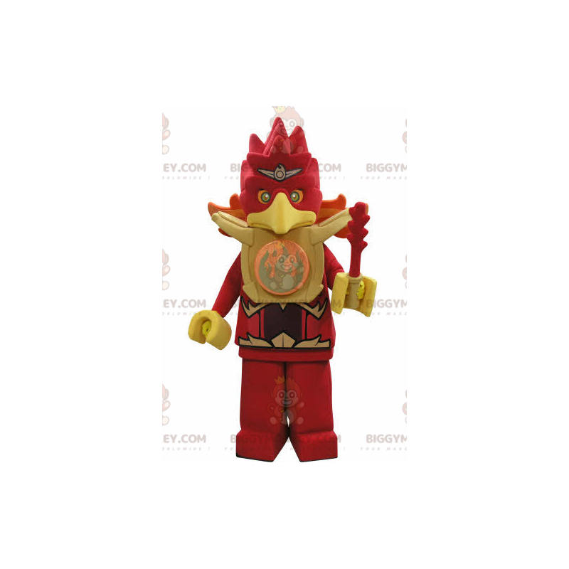 BIGGYMONKEY™ Lego punainen ja keltainen Eagle Bird -maskottiasu