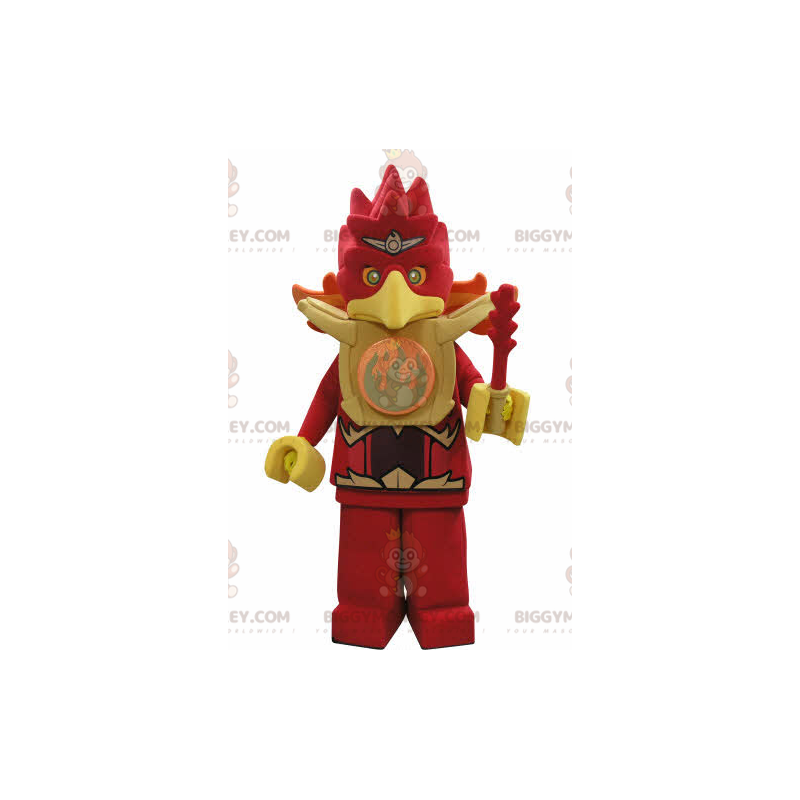 Kostým maskota BIGGYMONKEY™ Lego Red and Yellow Eagle Bird –