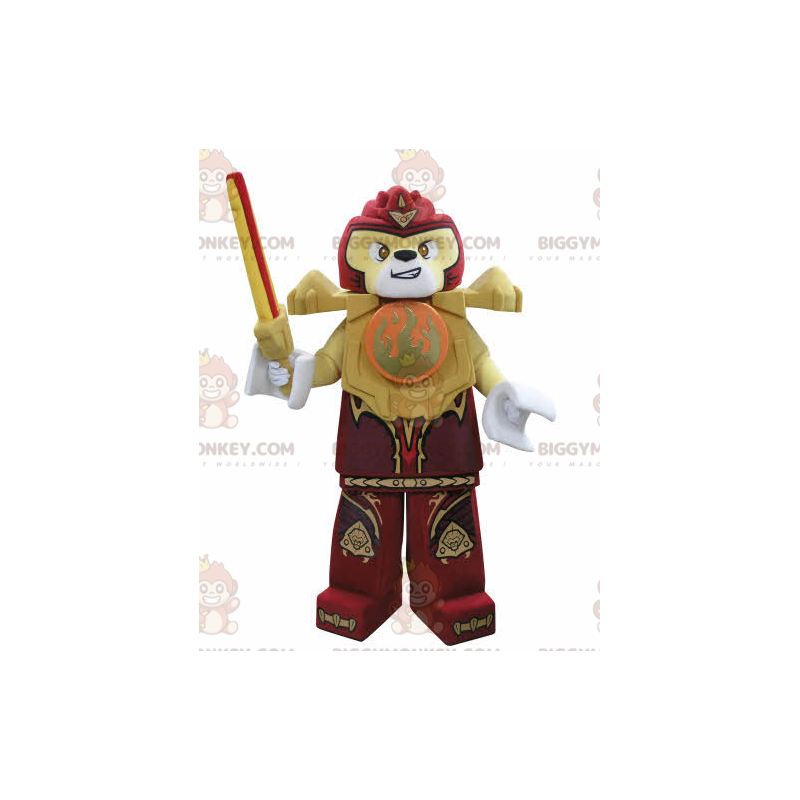 Costume de mascotte BIGGYMONKEY™ de Lego de tigre jaune et