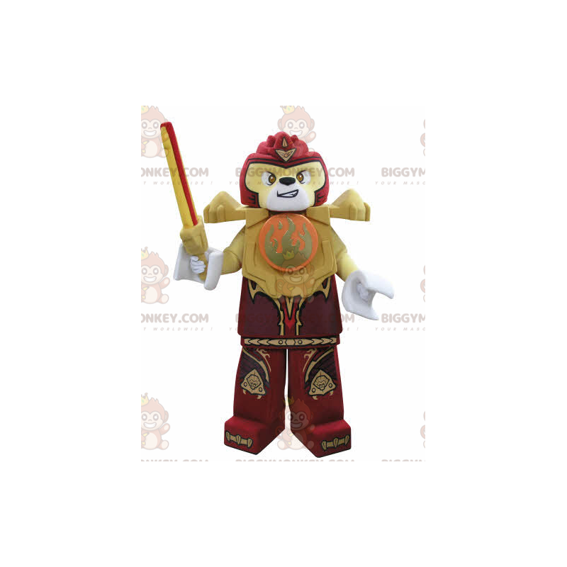 Traje de mascote Lego BIGGYMONKEY™ Tigre amarelo e vermelho com