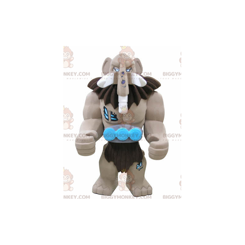 Giant Brown Mammoth Lego BIGGYMONKEY™ Mascot Costume -