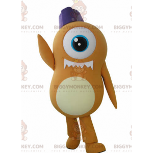 Orange Cyclops Alien BIGGYMONKEY™ Mascot Costume –