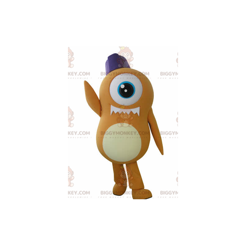 Costume da mascotte alieno Ciclope BIGGYMONKEY™ arancione -