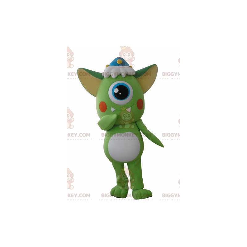 Costume de mascotte BIGGYMONKEY™ d'extra-terrestre cyclope vert