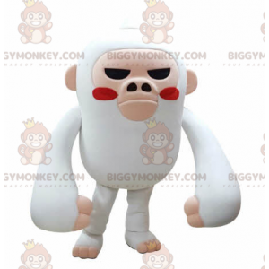 Disfraz de mascota BIGGYMONKEY™ de mono rosa y blanco de