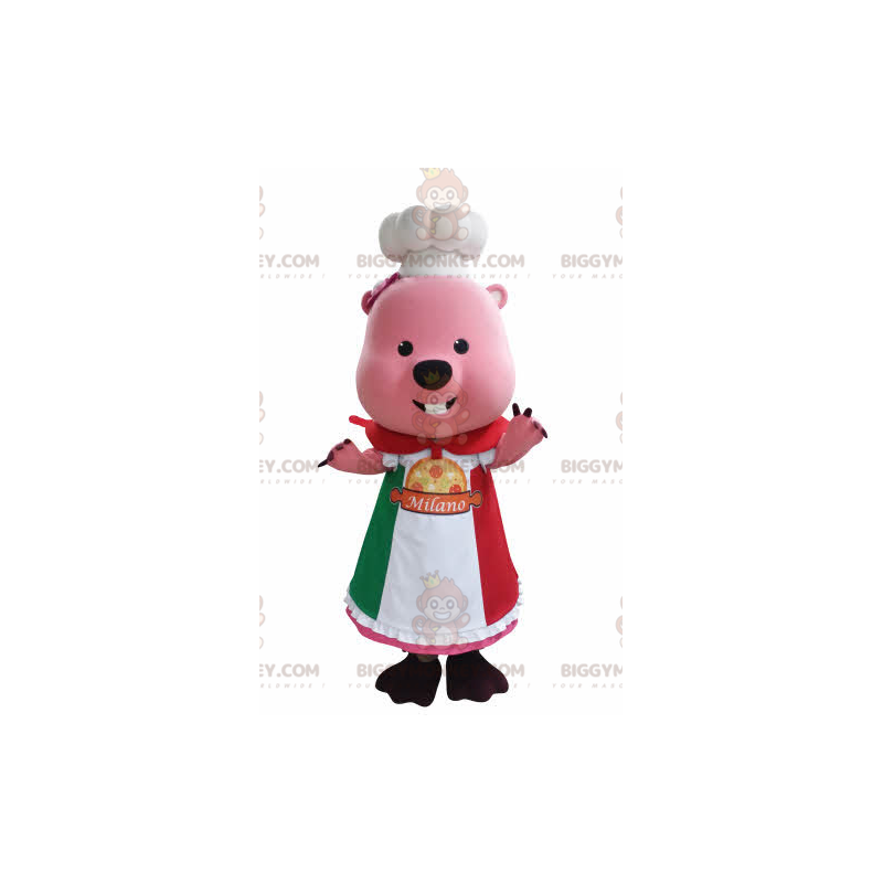 Costume de mascotte BIGGYMONKEY™ de castor de marmotte rose
