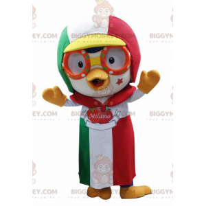 Kostým maskota ptáka BIGGYMONKEY™ s čepicí a zástěrou –