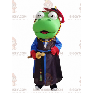 Kostým maskota BIGGYMONKEY™ Zelený drak v samurajském oblečení