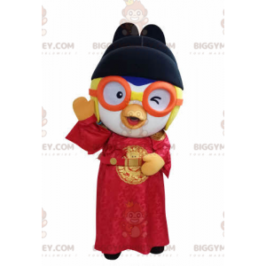 Costume de mascotte BIGGYMONKEY™ d'oiseau en tenue asiatique