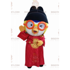 Costume da mascotte uccello BIGGYMONKEY™ Costume asiatico con