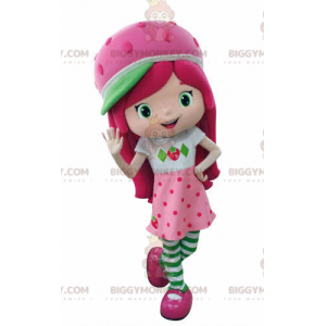 Costume de mascotte BIGGYMONKEY™ de Charlotte aux fraises