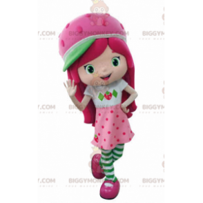 BIGGYMONKEY™ Costume da mascotte rosa per ragazza famosa