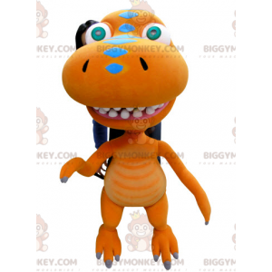 Costume de mascotte BIGGYMONKEY™ de dragon de dinosaure orange