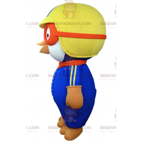 White Bird BIGGYMONKEY™ Mascot Costume Dressed In Colorful
