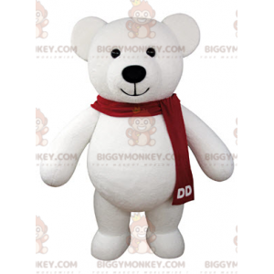 Gigantische witte teddy BIGGYMONKEY™ mascottekostuum -