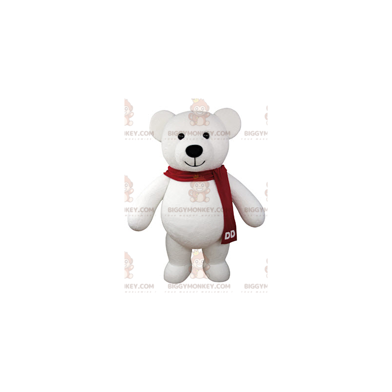 Costume de mascotte BIGGYMONKEY™ de nounours en peluche blanc
