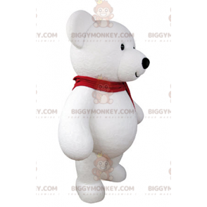 Costume de mascotte BIGGYMONKEY™ de nounours en peluche blanc