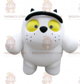 Cute Plump White and Black Cat BIGGYMONKEY™ Mascot Costume -