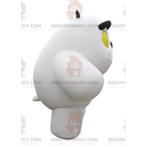 Süßes rundliches BIGGYMONKEY™-Maskottchenkostüm mit weißer und