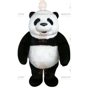 Costume da mascotte BIGGYMONKEY™ panda bianco e nero molto