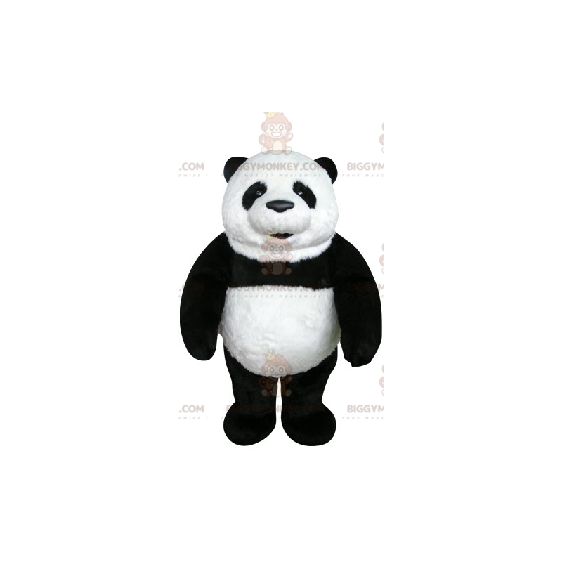 Costume da mascotte BIGGYMONKEY™ panda bianco e nero molto