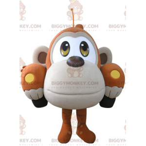 Costume mascotte BIGGYMONKEY™ Monkey Car arancione e beige -