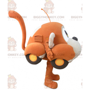 Πορτοκαλί και μπεζ κοστούμι μασκότ αυτοκινήτου BIGGYMONKEY™ -