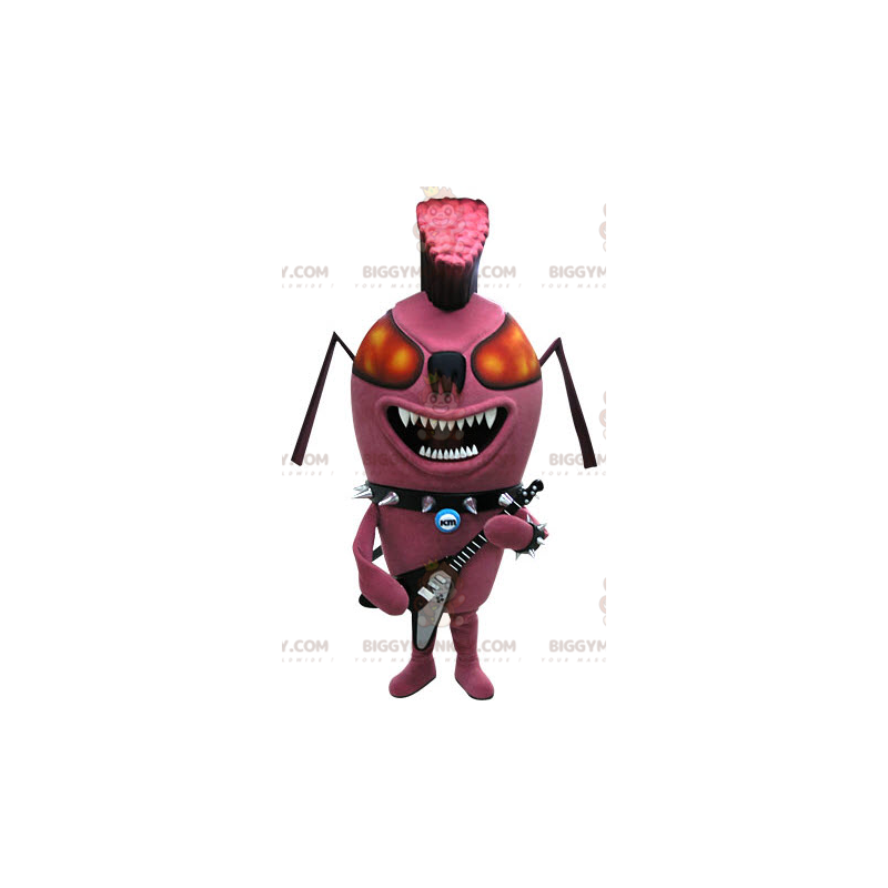 Costume de mascotte BIGGYMONKEY™ de fourmi rose d'insecte punk.