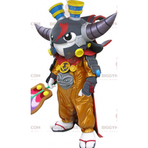 BIGGYMONKEY™ Samurai Mascot Costume with Horns. BIGGYMONKEY™