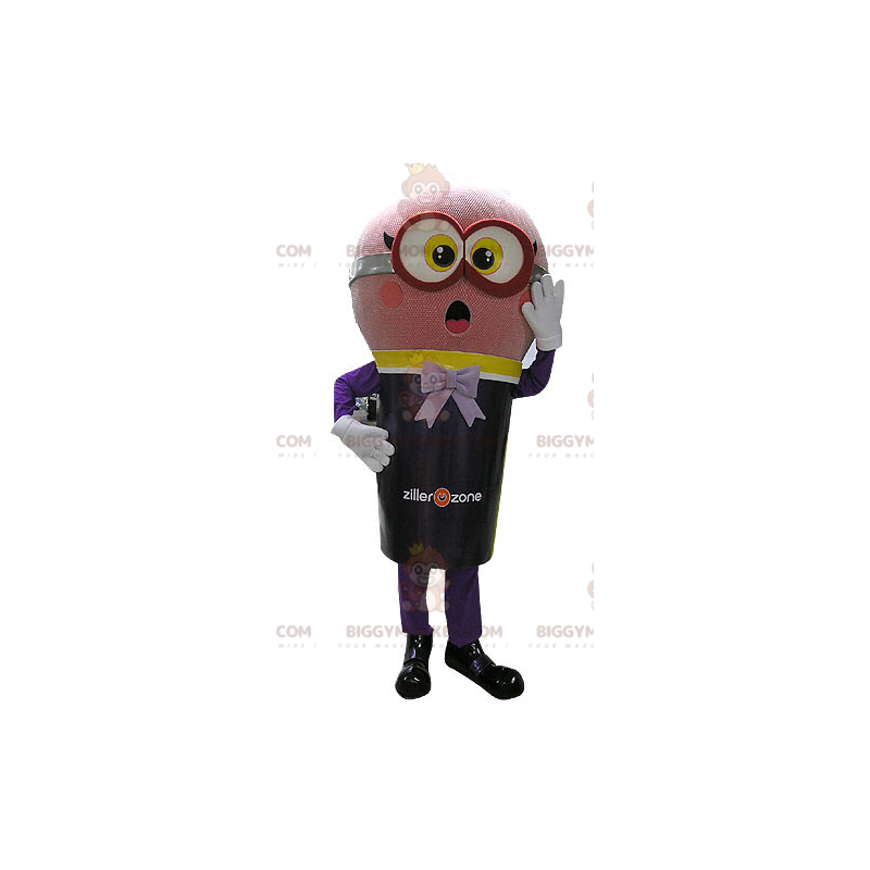 BIGGYMONKEY™ Mascot Costume Giant Pink and Black Micro Look