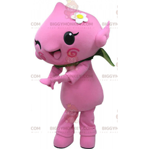 Disfraz de mascota Pink Man BIGGYMONKEY™. Disfraz de mascota