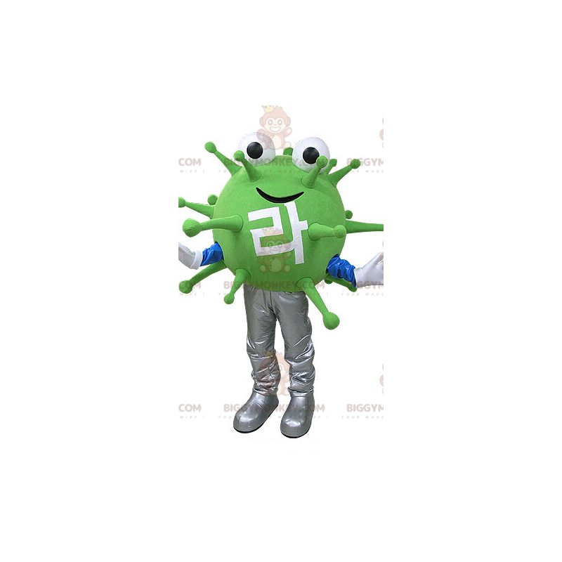 Green Virus Monster BIGGYMONKEY™ Mascot Costume. Alien