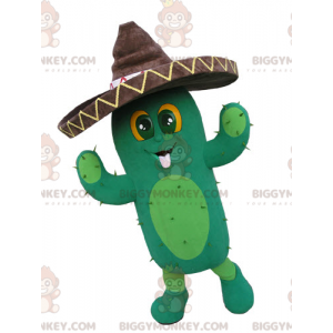 Traje de mascote de cacto gigante BIGGYMONKEY™ com sombrero –