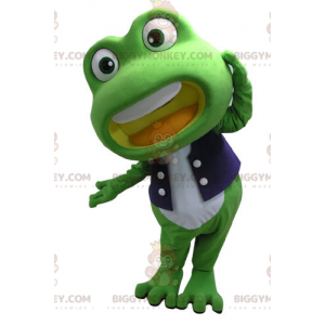 Kostium maskotka olbrzymia zielono-biała żaba BIGGYMONKEY™ -