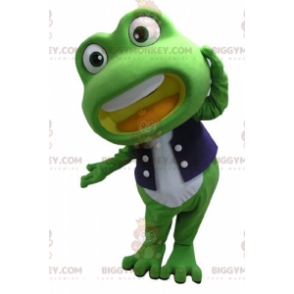 Kostým obřího maskota zelené a bílé žáby BIGGYMONKEY™ –