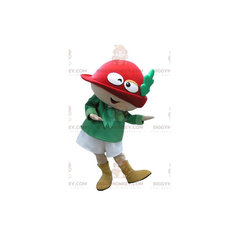 BIGGYMONKEY™ Disfraz de mascota de duende verde y rojo con