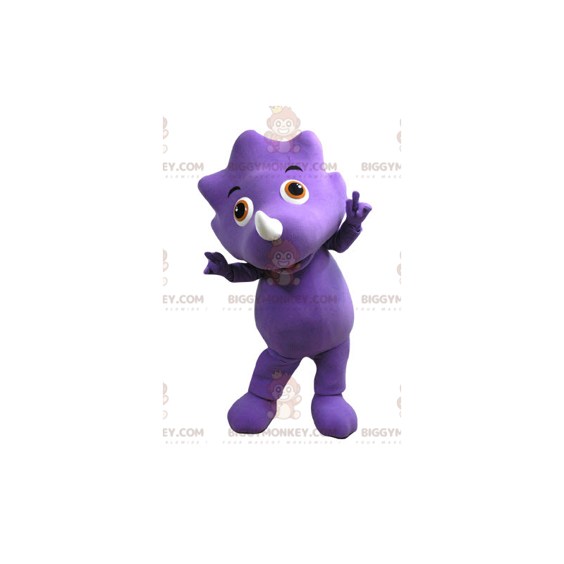 Costume de mascotte BIGGYMONKEY™ de dinosaure violet avec les