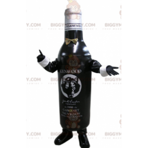 Schwarze und weiße Flasche BIGGYMONKEY™ Maskottchen-Kostüm.