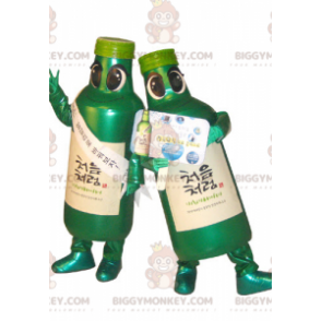 2 BIGGYMONKEY's mascotte groene flacons. 2 fles mascotte