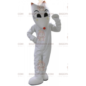 Costume da mascotte gatto bianco BIGGYMONKEY™. Costume da