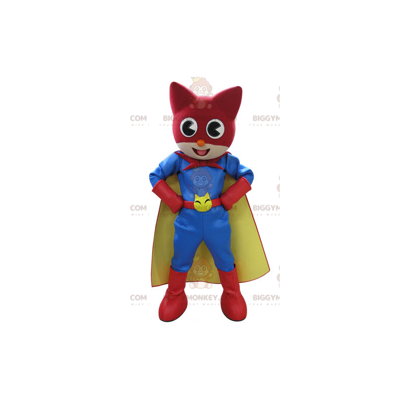 Cat BIGGYMONKEY™-mascottekostuum in kleurrijke