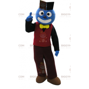 BIGGYMONKEY™ Costume da mascotte Uomo blu in abito colorato -