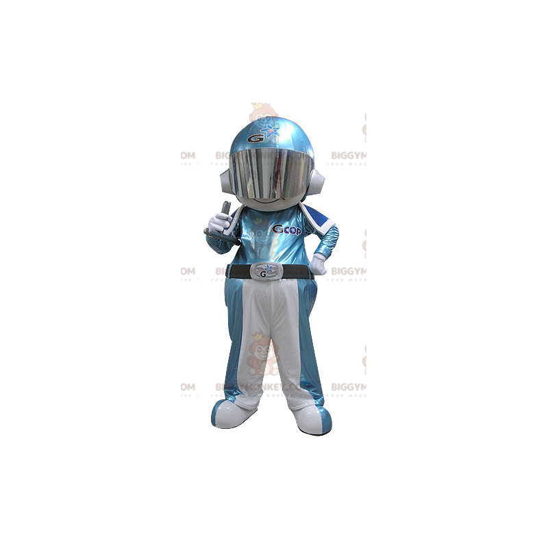 Rymdman Astronaut BIGGYMONKEY™ maskotdräkt Jumpsuit -