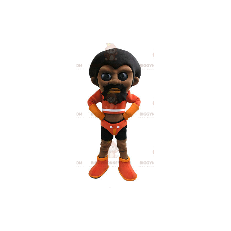 BIGGYMONKEY™ Costume da mascotte dell'uomo afroamericano in