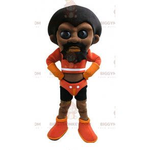 BIGGYMONKEY™ Costume da mascotte dell'uomo afroamericano in