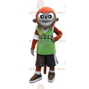 Kostým oranžovo-šedá opice BIGGYMONKEY™ ve sportovním oblečení