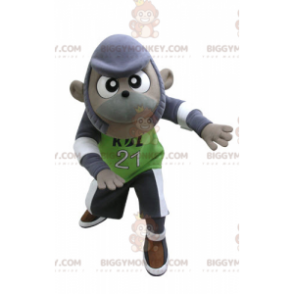 Costume da mascotte BIGGYMONKEY™ scimmia viola e grigio in