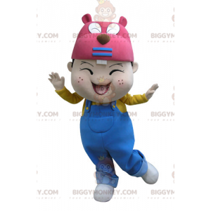 BIGGYMONKEY™ Beaver Head-mascottekostuum voor kleine jongen -