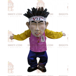 Traje de mascote chinês asiático BIGGYMONKEY™ com roupa
