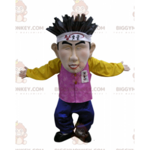 BIGGYMONKEY™ Costume da mascotte da uomo cinese asiatico in